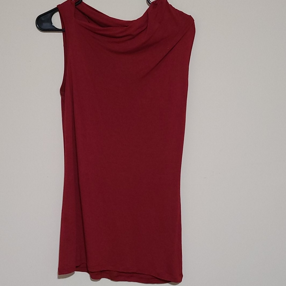 Cabi Cute Tee Womens Drape Neck Red - Picture 6 of 9